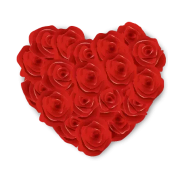 Heart of Red Roses PNG Transparent Background