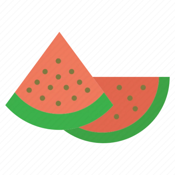 Watermelon Slices Flat Icon PNG Transparent