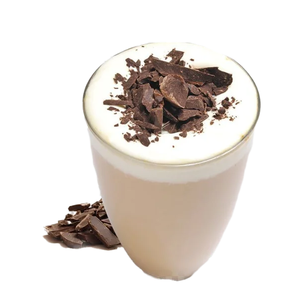 Hot Chocolate PNG with Whipped Cream and Chocolate Shavings