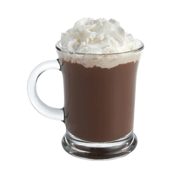 Hot Chocolate with Whipped Cream PNG Transparent Background