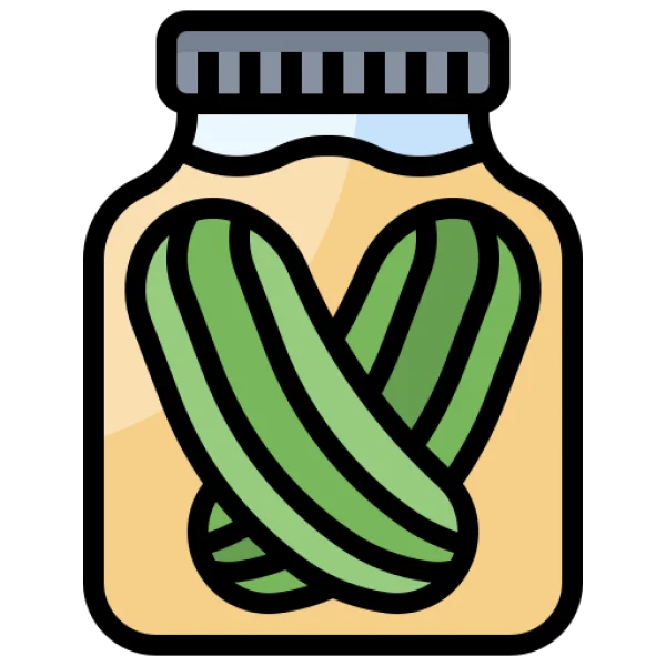Pickled Cucumbers Jar Icon PNG