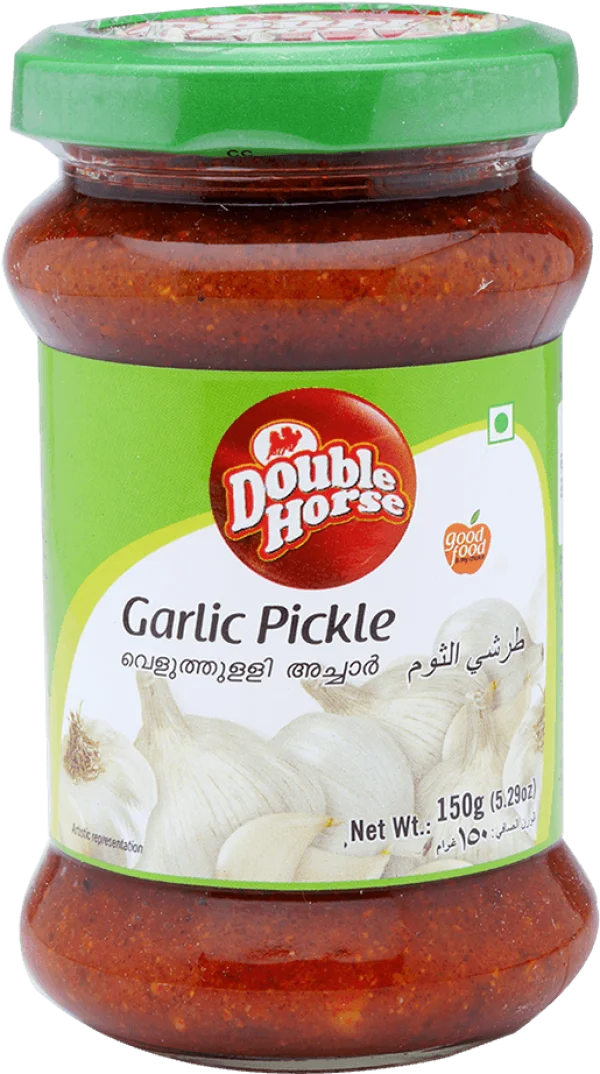Double Horse Garlic Pickle Jar PNG Transparent Background