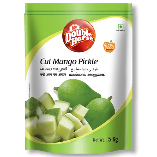 Double Horse Cut Mango Pickle Packaging PNG