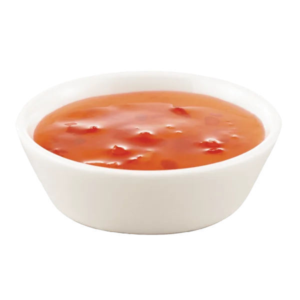 Sweet Chili Sauce in White Bowl PNG Transparent