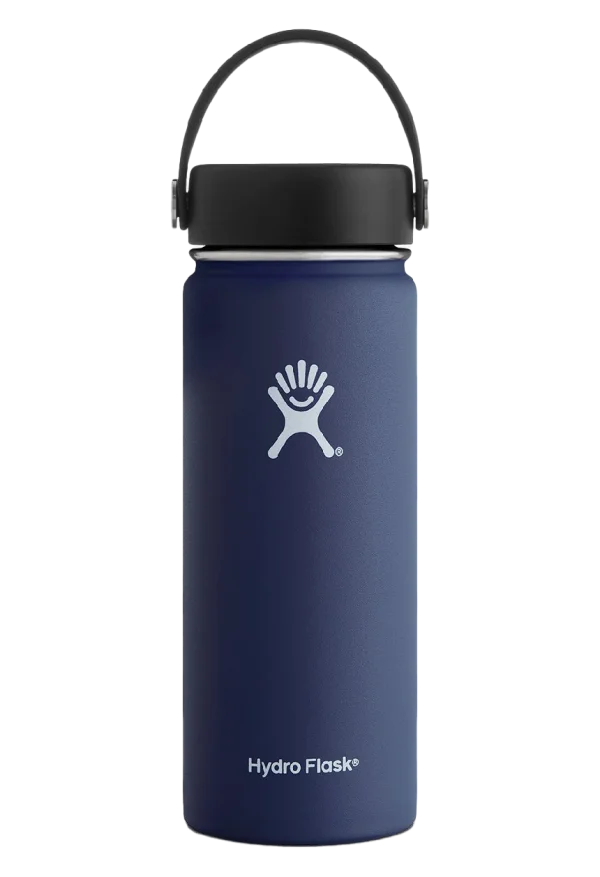 Dark Blue Hydro Flask Water Bottle PNG Transparent
