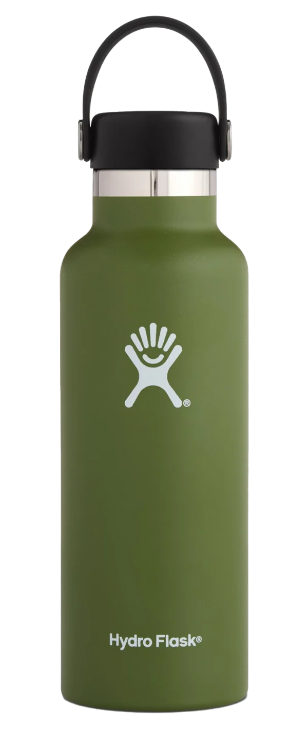 Olive Green Hydro Flask Water Bottle PNG