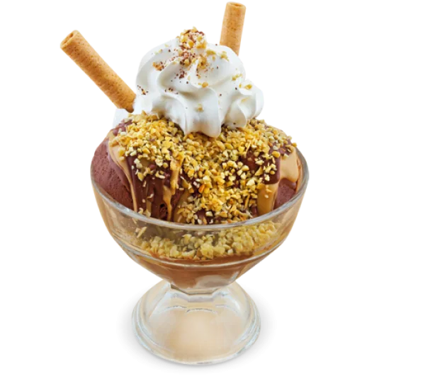 Delicious Chocolate Ice Cream Sundae PNG