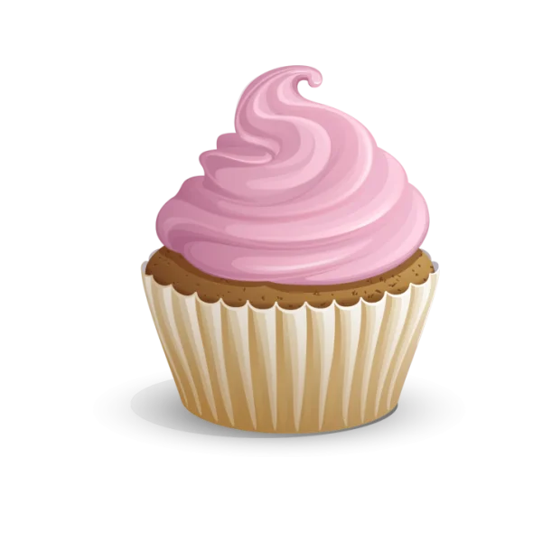 Pink Cupcake PNG Transparent Background