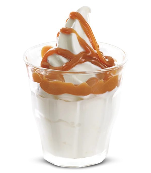 Caramel Sundae Soft Serve PNG Transparent Background