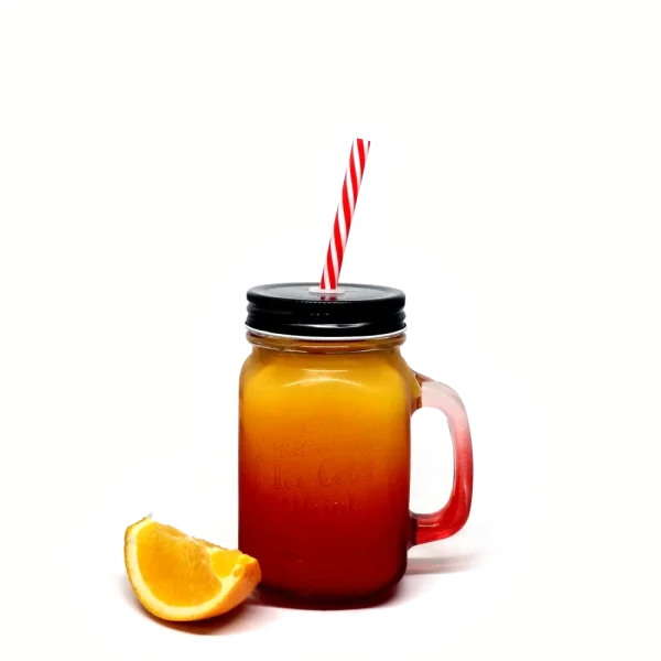 Refreshing Gradient Drink in Mason Jar PNG