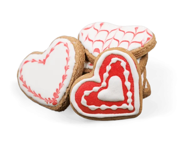 Heart Shaped Cookies PNG Transparent Background
