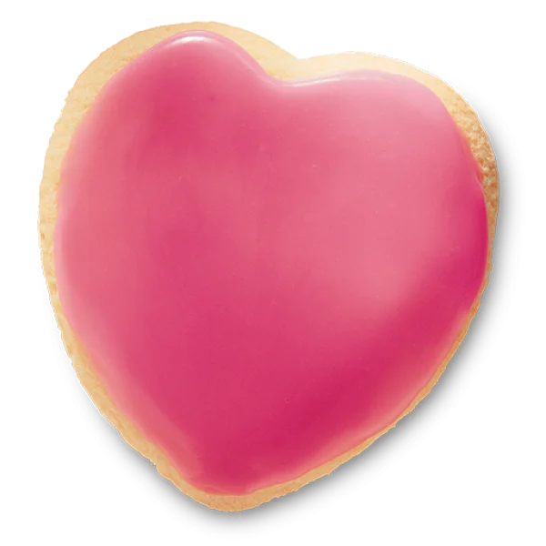 Pink Heart Cookie PNG Transparent Background