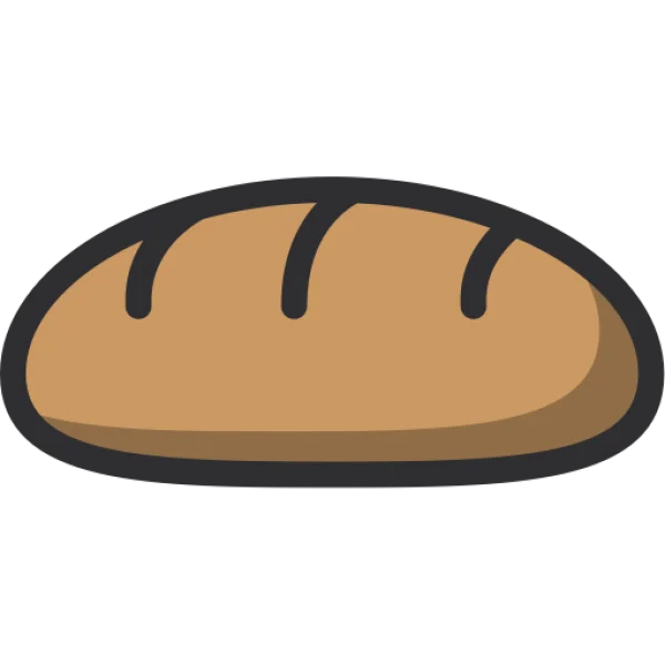 Cartoon Bread Loaf PNG Transparent Background