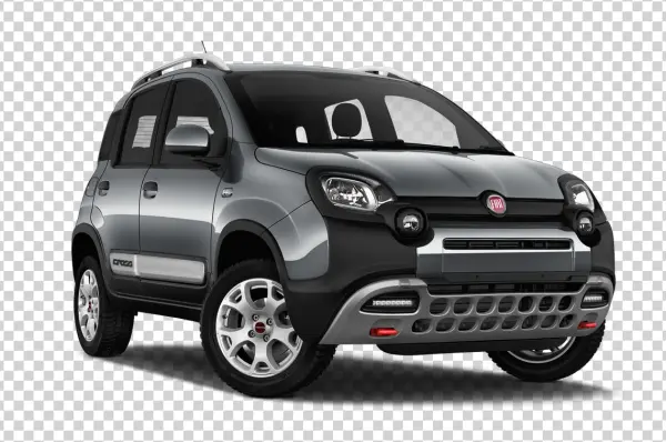Grey Fiat Panda Cross Car PNG Transparent