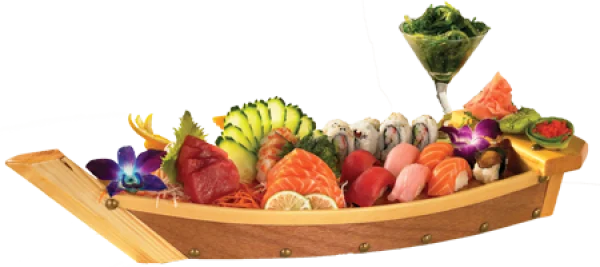 Sushi Boat Platter PNG Transparent Background
