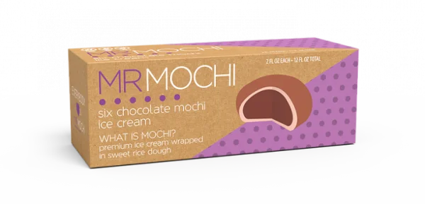 Mr Mochi Chocolate Mochi Ice Cream Box PNG