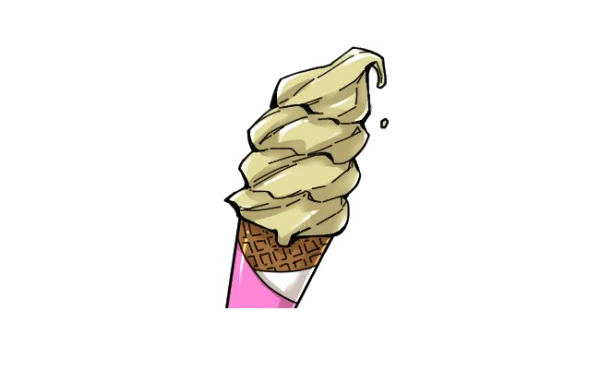 Soft Serve Ice Cream Cone PNG Transparent Background