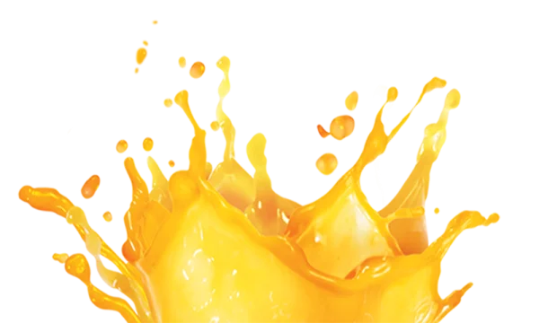 Dynamic Orange Juice Splash PNG