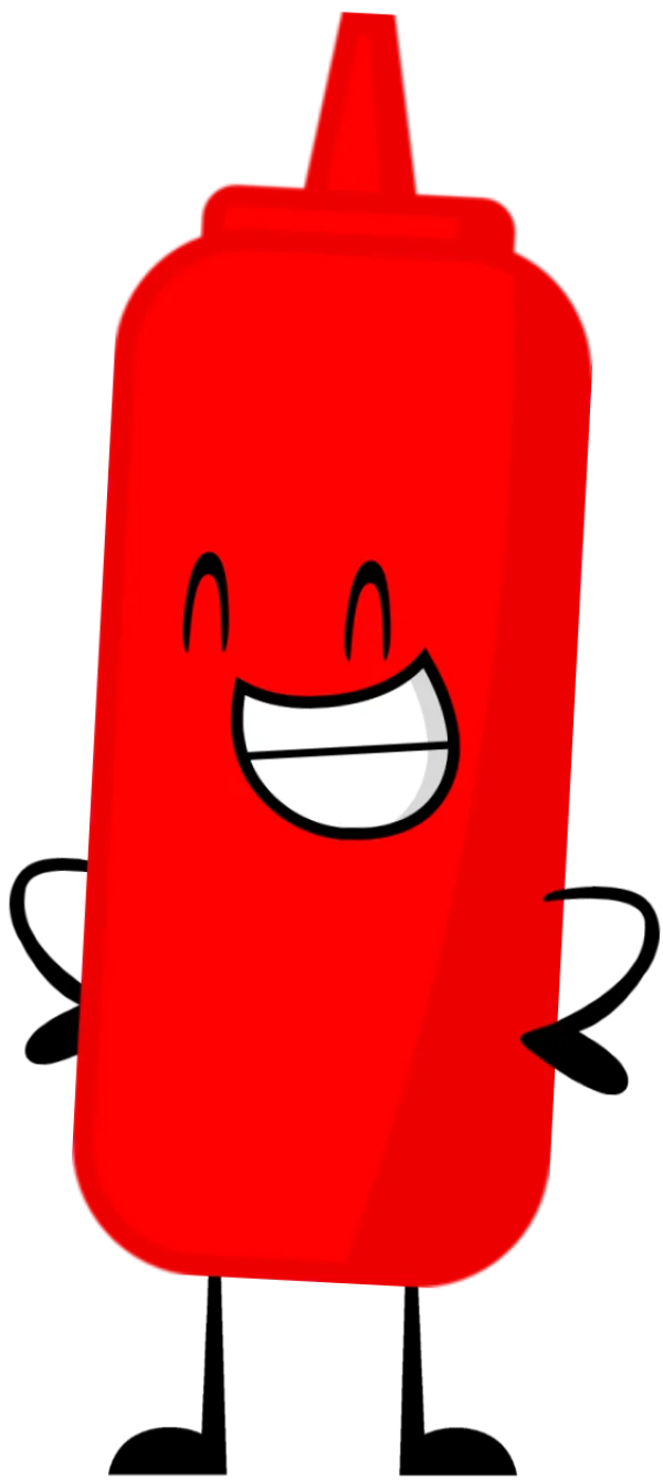 Happy Ketchup Bottle PNG Transparent Background