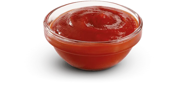 Ketchup in Glass Bowl Transparent PNG