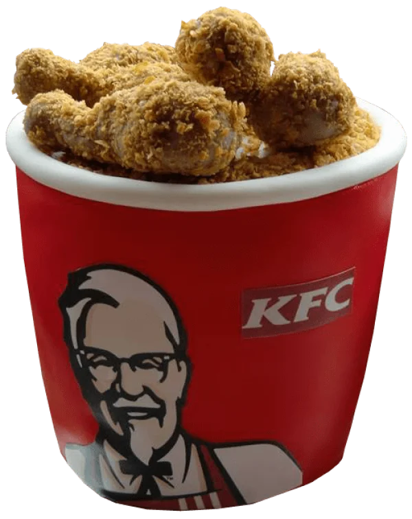 KFC Fried Chicken Bucket PNG Transparent Background