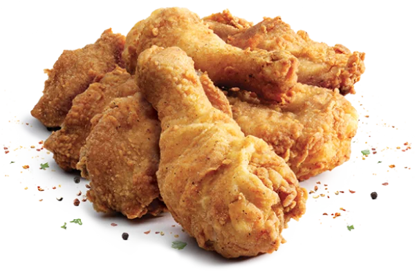 Crispy Fried Chicken Pieces PNG Transparent Background