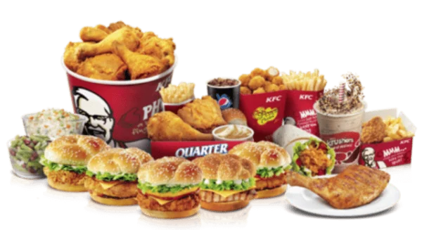 Assorted KFC Fast Food Feast PNG