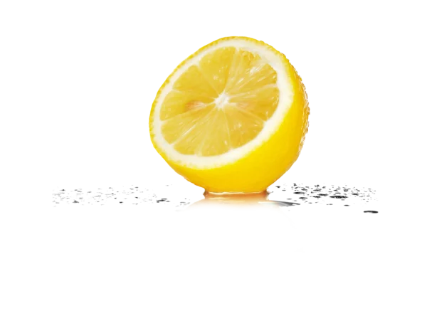 Half Lemon with Juice PNG Transparent Background