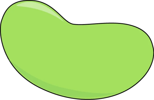 Glossy Green Jelly Bean PNG Transparent