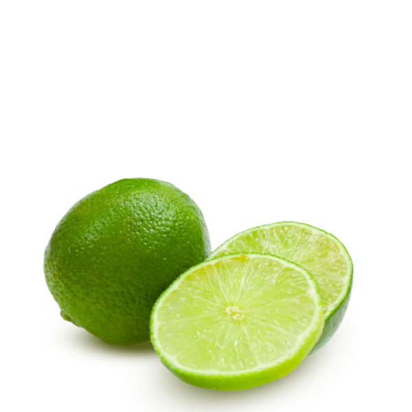 Fresh Limes and Slices PNG Transparent Background