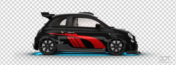 Black Sporty Compact Car PNG Transparent Background