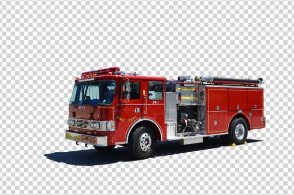 Red Fire Truck PNG Transparent Background