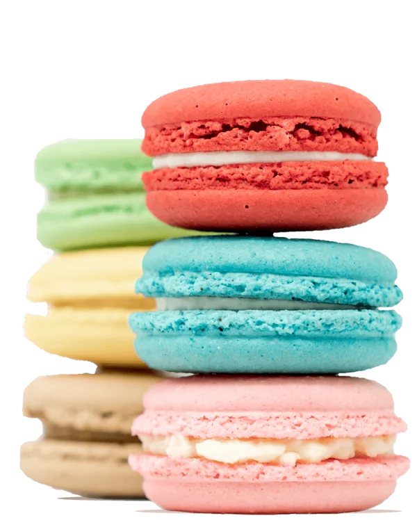 Colorful Stacked Macarons PNG Transparent