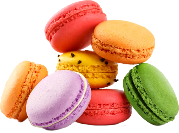 Colorful Macarons Stack Transparent Background