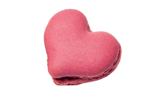Pink Heart Macaron PNG Transparent Background