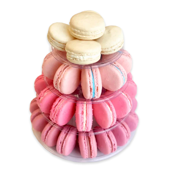 Pink Macaron Tower PNG Transparent Background