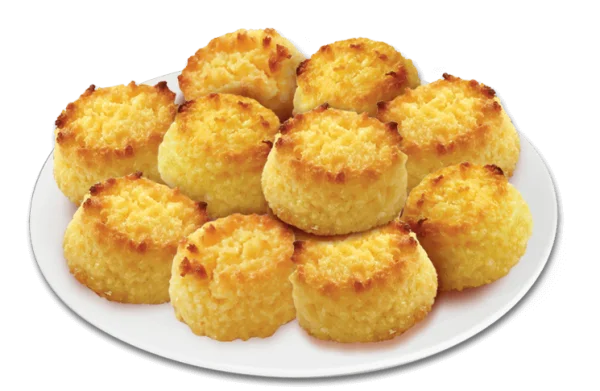 Cocadas Coconut Macaroons on White Plate PNG Transparent Background