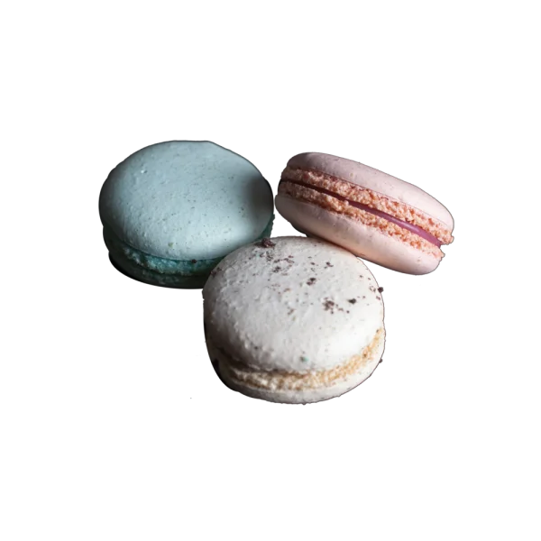 Three Colorful Macarons PNG Transparent Background