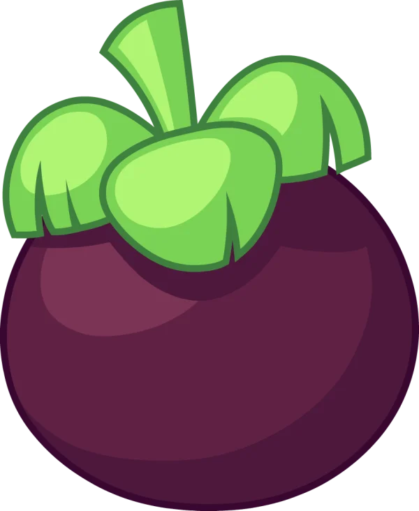 Cartoon Mangosteen Fruit PNG Transparent Background