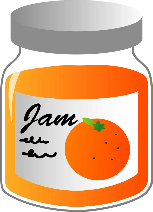 Orange Jam Jar PNG Transparent Background