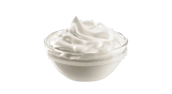 Whipped Cream in Glass Bowl PNG Transparent Background