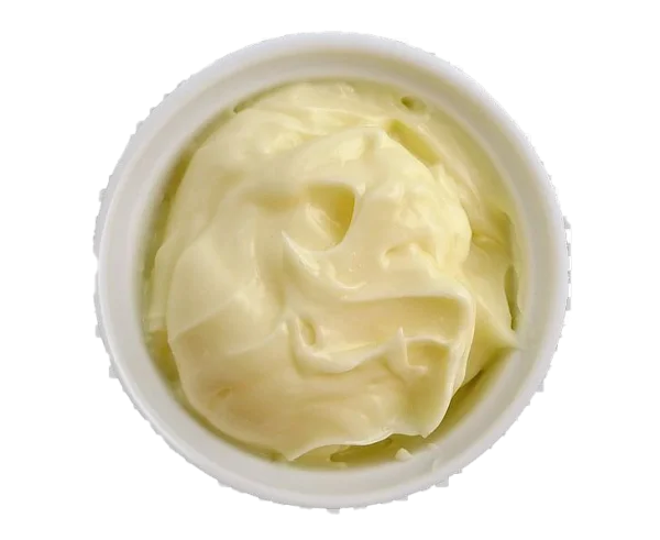 Mayonnaise in White Bowl PNG Transparent Background