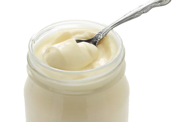 Mayonnaise Jar with Spoon PNG Transparent Background
