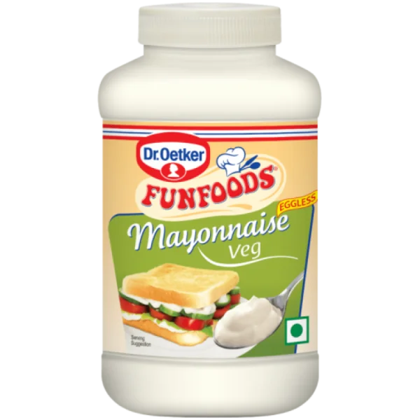 Dr. Oetker Funfoods Eggless Veg Mayonnaise Jar PNG
