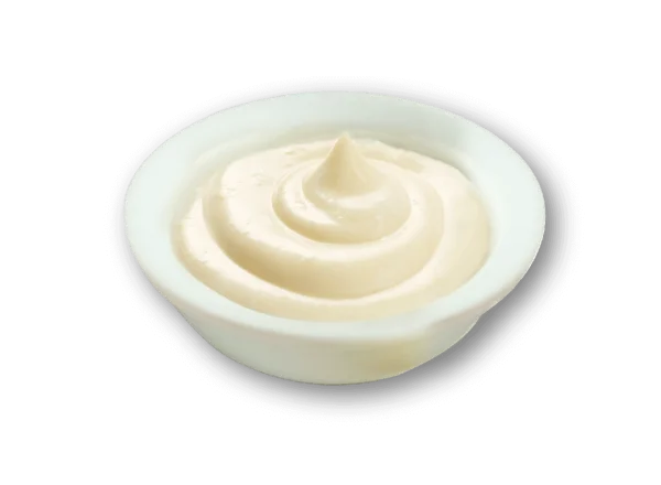 Mayonnaise Dip in White Bowl Transparent PNG