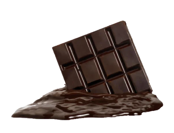 Melting Dark Chocolate Bar PNG Transparent Background