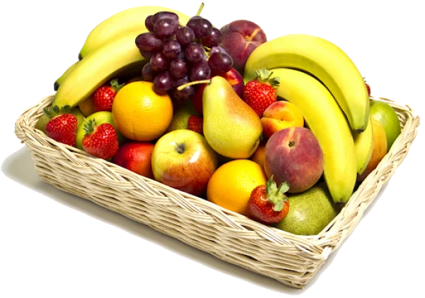 Fresh Fruit Basket PNG Transparent Background