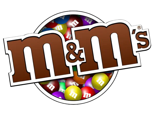 M&M's Logo with Candies Transparent Background