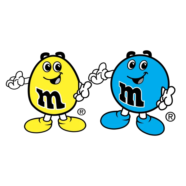 M&M's Yellow and Blue Characters PNG Transparent