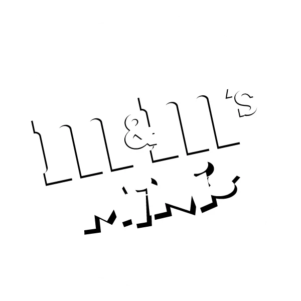 M&M's Minis Stylized Black Logo PNG